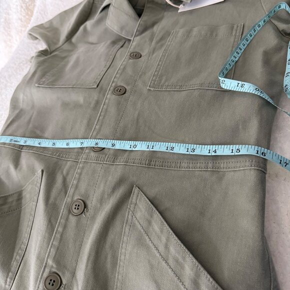 Z Supply Womens Sage Green Stretch Twill Jumpsuit Size S With Tags - Picture 6 of 9